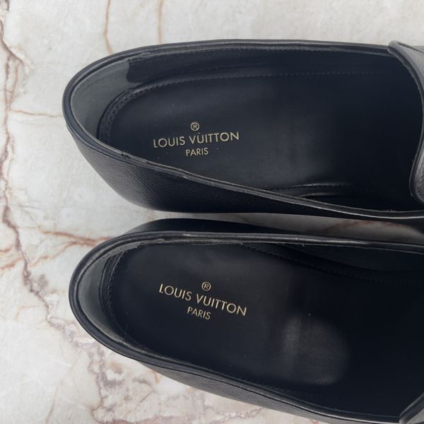 LV Club Loafers Black Taiga Leather