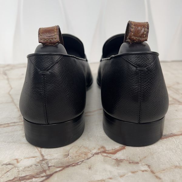 LV Club Loafers Black Taiga Leather