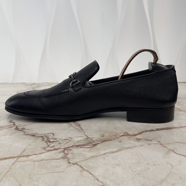 LV Club Loafers Black Taiga Leather