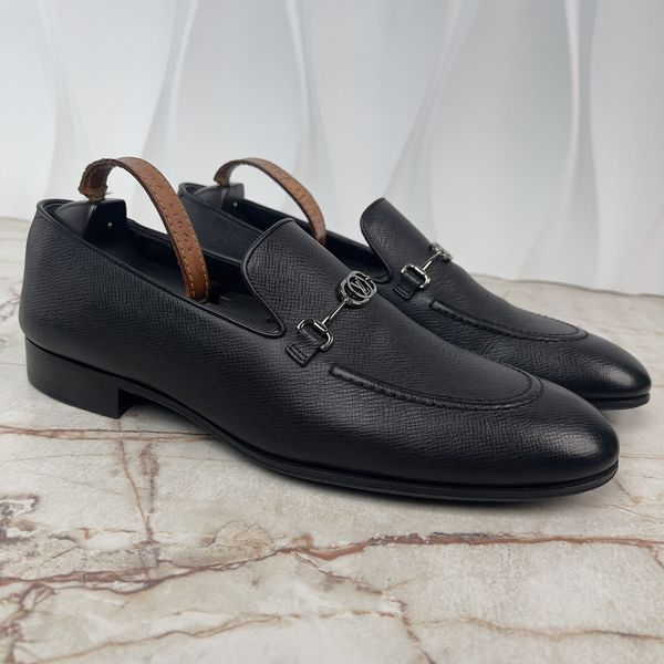 LV Club Loafers Black Taiga Leather