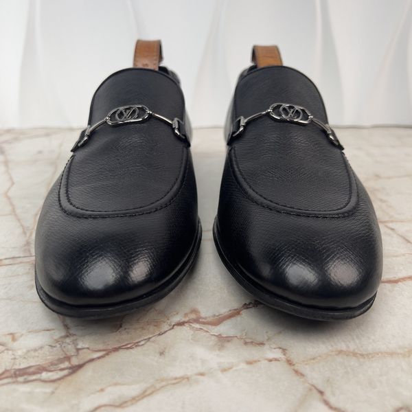 LV Club Loafers Black Taiga Leather