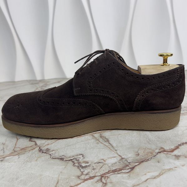 Lace Up Oxfords Brown Suede