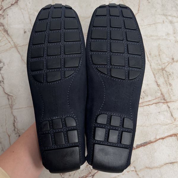 Monte Carlo Driving Moccasins Blue Suede