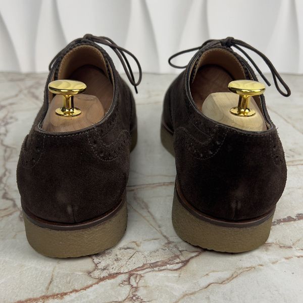Lace Up Oxfords Brown Suede
