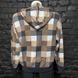 Parker Hoodie Sweater Damier Blue Brown Cashmere Wool Blend