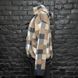 Parker Hoodie Sweater Damier Blue Brown Cashmere Wool Blend