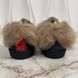 Ace Web Bee Embroidered Sneaker Fur Black Leather