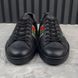 Ace Web Interlocking GG Logo Sneakers Black Leather