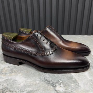 Derby Lace Up Brown Leather