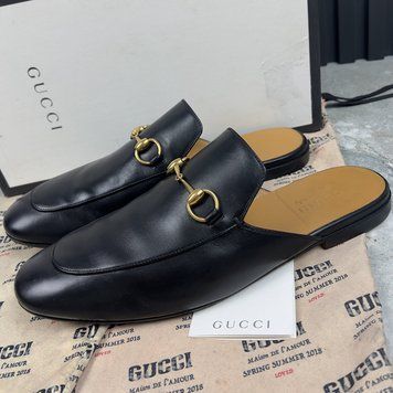 Horsebit Jordaan Mule Black Leather