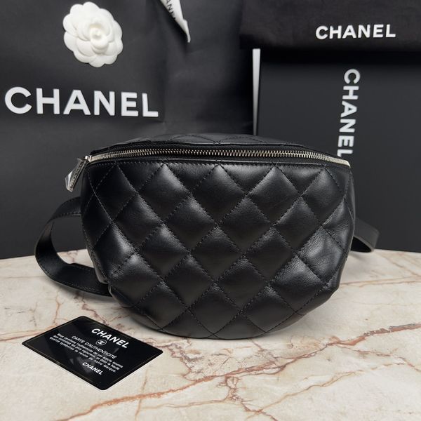 Uniform Belt Bag Black Matelasse Lambskin