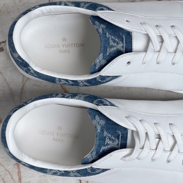 Luxembourg Sneakers Monogram Denim White