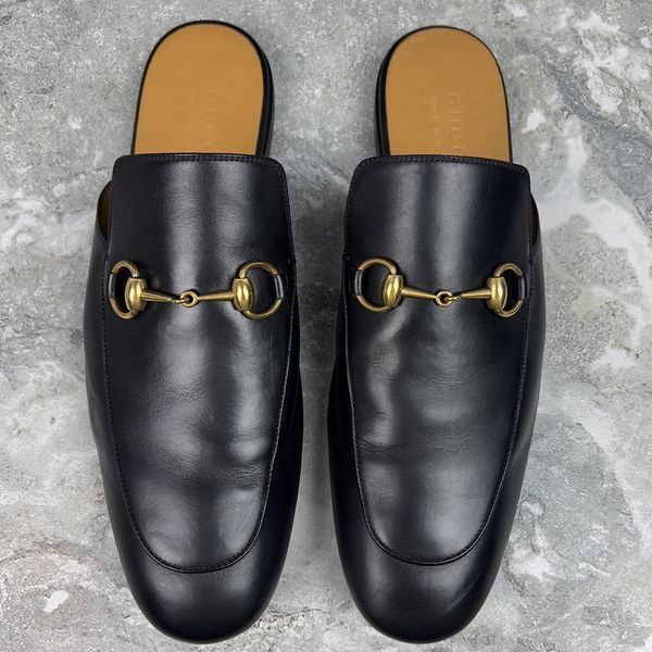 Horsebit Jordaan Mule Black Leather