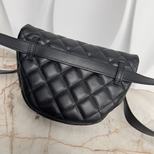 Uniform Belt Bag Black Matelasse Lambskin