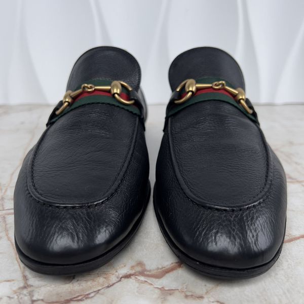 Jordaan Web Horsebit Loafers Black Leather