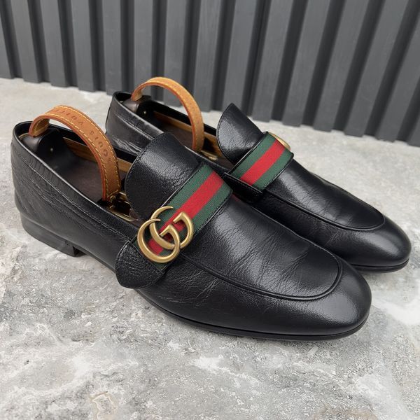 Donnie Web GG Loafers Black Leather