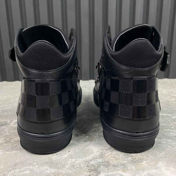 Sneakers High Top Black Leather
