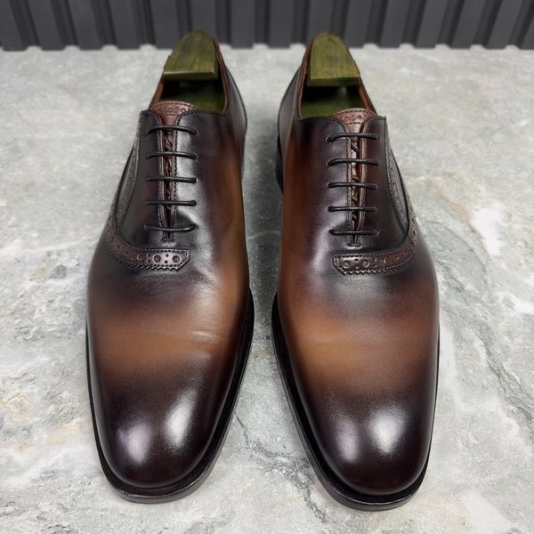 Derby Lace Up Brown Leather