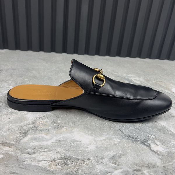 Horsebit Jordaan Mule Black Leather