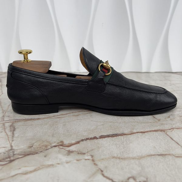 Jordaan Web Horsebit Loafers Black Leather