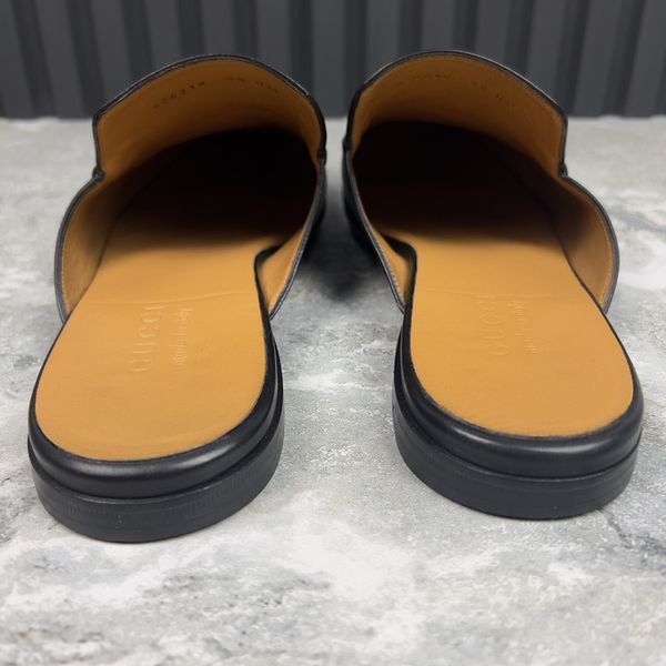 Horsebit Jordaan Mule Black Leather