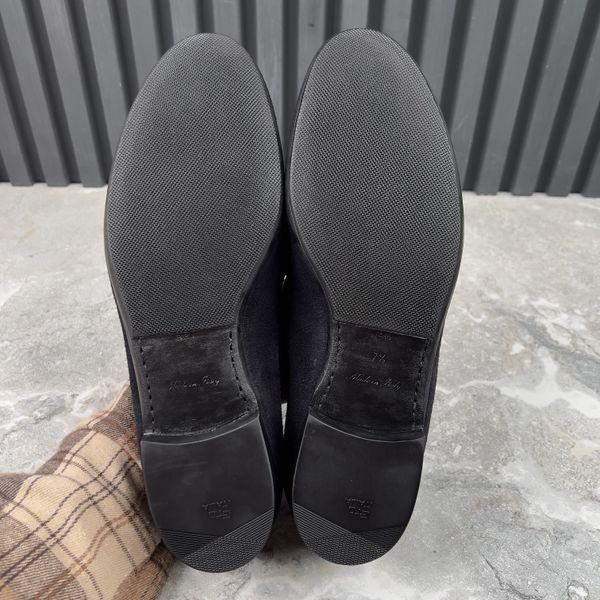 LV Club Logo Loafers Navy Blue Suede