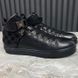 Sneakers High Top Black Leather