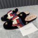 Princetown Embroidered Bees Stars Mule Black Velour