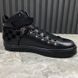 Sneakers High Top Black Leather