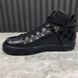 Sneakers High Top Black Leather