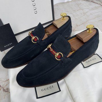 Jordaan Web Horsebit Loafers Blue Suede