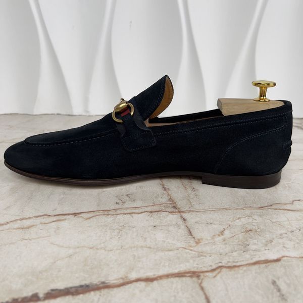 Jordaan Web Horsebit Loafers Blue Suede