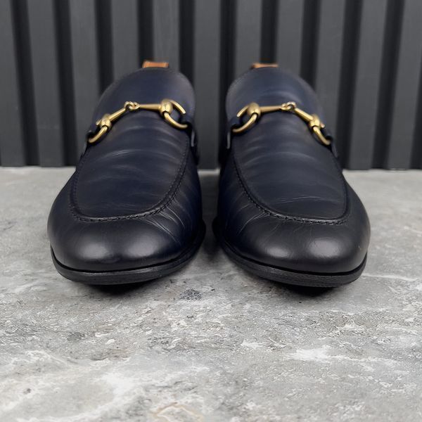 Jordaan Horsebit Loafer Blue Patina Leather