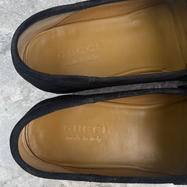 Jordaan Horsebit Web Loafers Black Suede