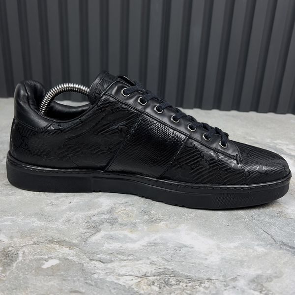 Ace GG Guccissima Monogram кросівки чорні лакована шкіра 3198 фото