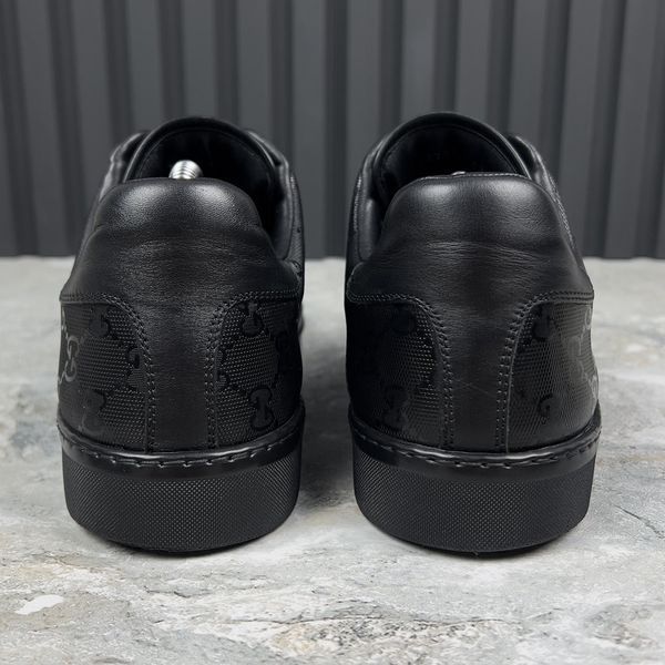 Ace GG Guccissima Monogram кросівки чорні лакована шкіра 3198 фото