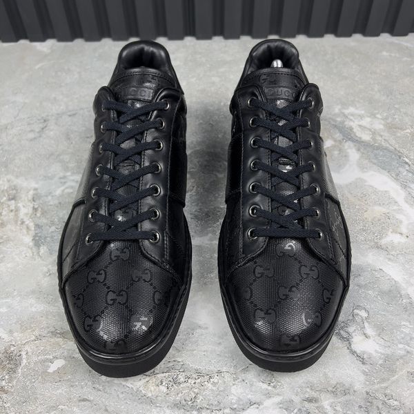Ace GG Guccissima Monogram кросівки чорні лакована шкіра 3198 фото