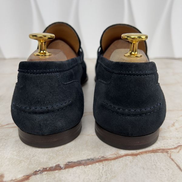 Jordaan Web Horsebit Loafers Blue Suede