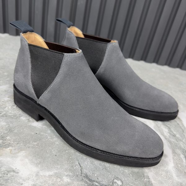 Chelsea Boots Gray Suede