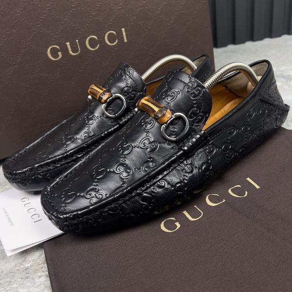 Bamboo Horsebit GG Vintage Moccasins Brown Leather