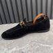 Jordaan Horsebit Web Loafers Black Suede