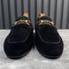Jordaan Horsebit Web Loafers Black Suede