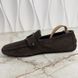 Monte Carlo Damier Driving Moccasin Brown Suede