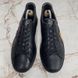 Luxembourg Trainers Embroidered Logo Black Leather