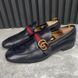 Donnie Web GG Loafers Navy Blue Leather