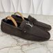 Monte Carlo Damier Driving Moccasin Brown Suede