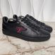 Luxembourg Trainers Embroidered Logo Black Leather