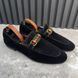 Jordaan Horsebit Web Loafers Black Suede