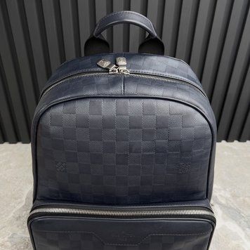 Campus Backpack Damier Infini Astral Navy Blue Leather