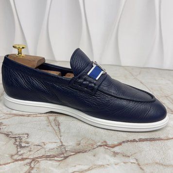 Estate Loafers Blue Grain Leather